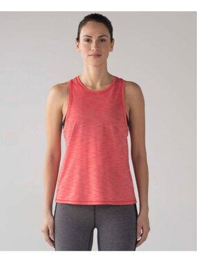 Lululemon Squad Goals Tank Heathered Alarming Lightweight Sleeveless Size 10